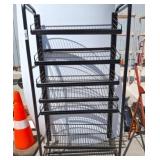 Metal Storage Rack With Five Wire Shelves r3 left