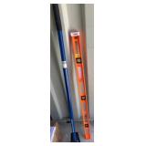 Marshalltown Bull Floor Scraper and Johnson Level