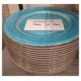 Carlisle 11-Inch Blue Plates, Set of 15