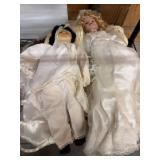 Five Porcelain Dolls in Attire