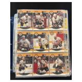 Binder of 1991 Pro Set Hockey Cards