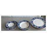 Blue Floral Porcelain Plates