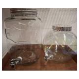 Glass Beverage Dispensers with Spigots