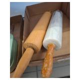 Wood and Marble Rolling Pins with Handles