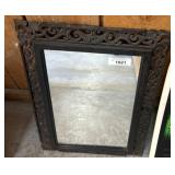 Rectangular Mirror With Plastic Ornate Frame