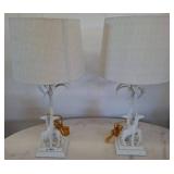 White Animal Motif Table Lamps
