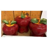 Ceramic Apple-Shaped Canisters