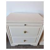 White Two-Drawer Night Stand