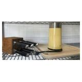 Knife Block with Knives and Braun Coffee Grinder