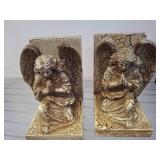 Angelic Resin Bookends with Crackle Finish