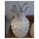 Ceramic Pineapple and Lidded Vase Lot
