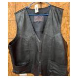Leather Club Genuine Leather Vest, Size 52
