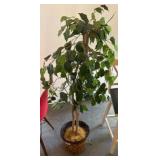 Artificial Ficus Tree in Woven Basket