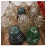Glass Insulators in Various Colors