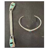 Sterling Silver Inlay Bracelet and Choker