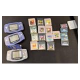 Game Boy Advance Consoles and Cartridge Lot