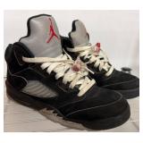 Air Jordan 5 Retro Black Sneakers, Size 6Y