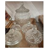 Clear Pressed Glass Containers