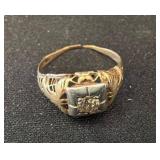 10K Gold Ring with Diamond Accent