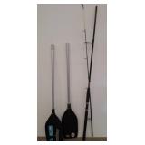 Fishing Rod and Two Paddles