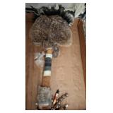 Native Style Instrument with Feathers and Beads