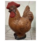Ceramic Rooster Figurine With Painted Details