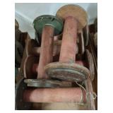 Vintage wooden Textile Bobbins/Spools