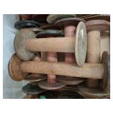 Vintage wooden Textile Mill Spools