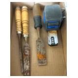 Tape Measure and Woodworking Chisels Set