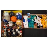 Sports Memorabilia Including Bears & Helmets