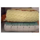 Two Crochet Blankets in Multi-Color Patterns