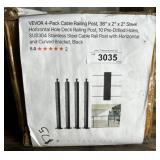 4-Pack Steel Cable Railing Posts by Vevor
