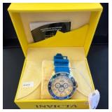 Invicta Pro Diver Watch with Blue Bezel and Strap