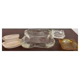 Glass and Frosted Dishes, Includes Capri