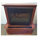 Electric Fireplace With Lower Storage Drawer