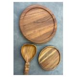 Wooden Plates and Carved Scoop