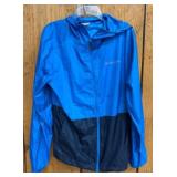 Columbia Blue and Black Hooded Windbreaker