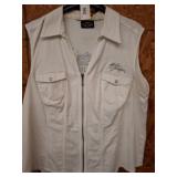 Harley-Davidson White Ladies' Vest, Size 2X