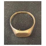 10K Gold Ring with Signet-Style Face