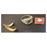 10K Gold Scrap Lot With Ring and Pin