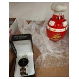 Gruen Quartz Watch and Jelly Belly Jar