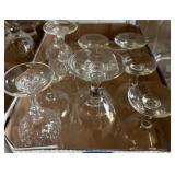 Glassware Including Cut Crystal Goblets