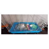 Wire and Plastic Small Animal Cage with Supplies