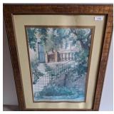 Framed Print of European Garden Scene