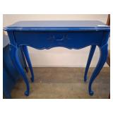 Blue Console Table with Cabriole Legs