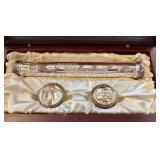 Silver-Plated Birth Certificate Set in Case
