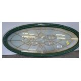 Oval Decorative Glass Window Panel, 36x16