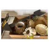 Decorative Items Including Arrows and Floral Decor