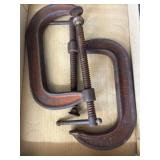 Two Adjustable 6-Inch C-Clamps