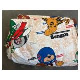 NFL-Themed Fabric Featuring Cartoon Graphics